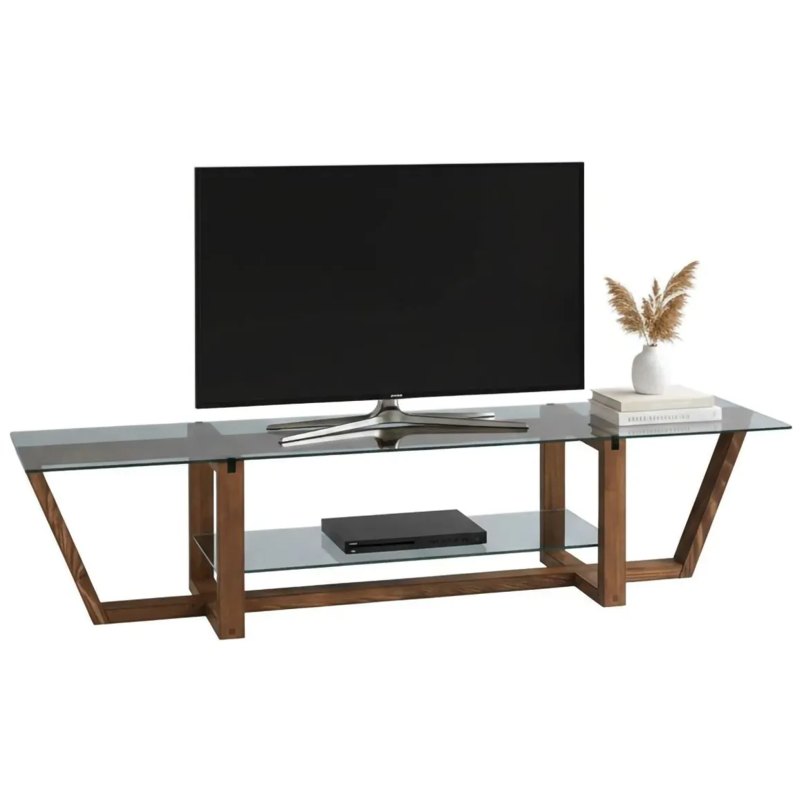Mobile TV noce 158x35x35h cm in legno - Arienzo