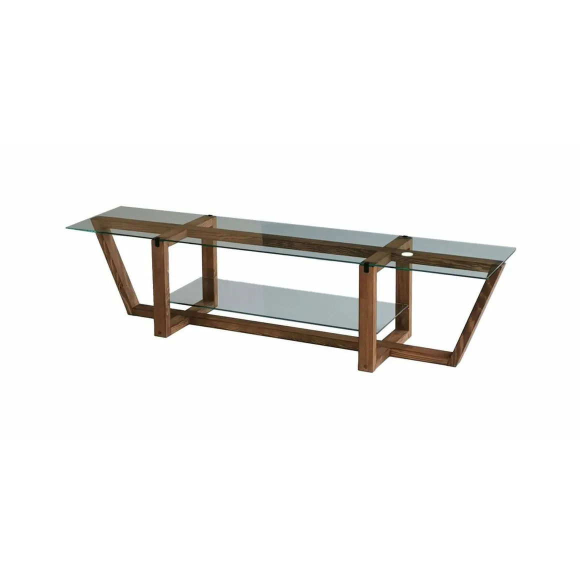 Mobile TV noce 158x35x35h cm in legno - Arienzo