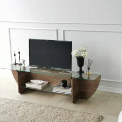 Mobile TV noce 158x35x40h cm in legno - Kasuga