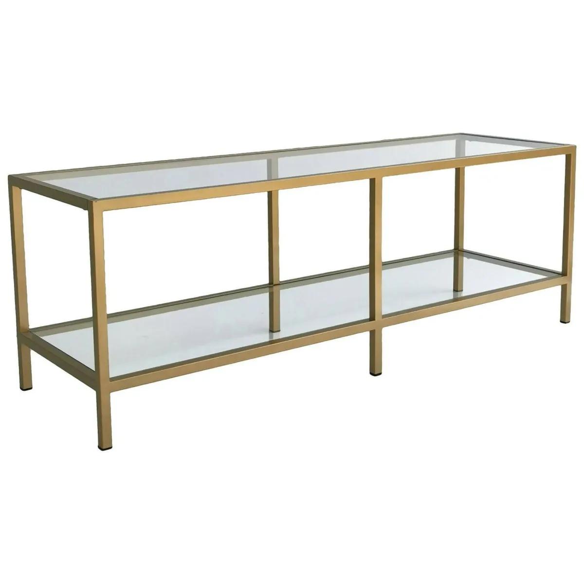 Mobili Porta Tv|Salotto > Dmora Mobile TV 130x40x45h cm in metallo - Donata Oro