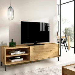 Mobile TV rovere nodi 155x43x47h cm modulabile - Allesia
