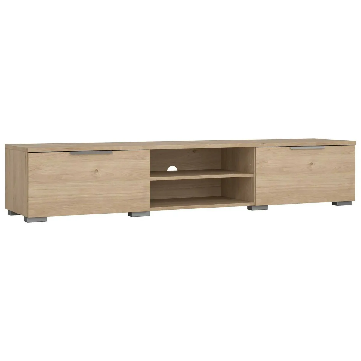 Mobili Porta Tv > Dmora Mobile TV rovere 172x39x33h cm in legno - Ammiro Marrone Rovere