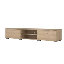 Mobili Porta Tv > Dmora Mobile TV rovere 172x39x33h cm in legno - Ammiro Marrone Rovere