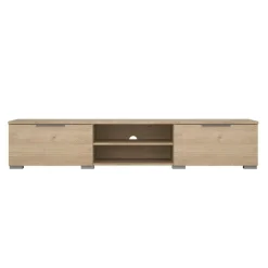 Mobili Porta Tv > Dmora Mobile TV rovere 172x39x33h cm in legno - Ammiro Marrone Rovere
