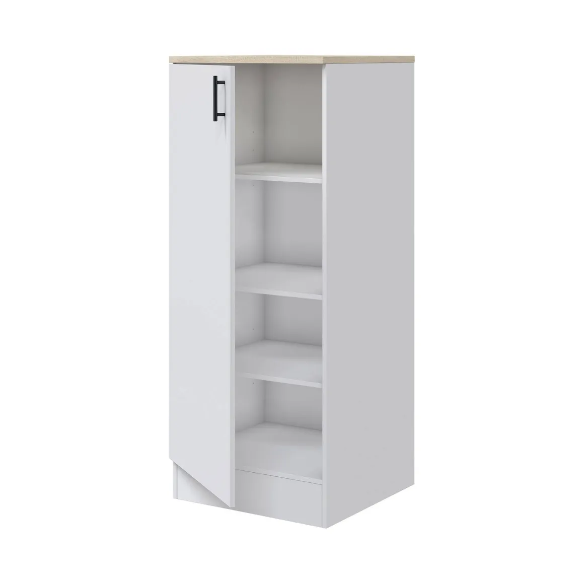 Mobile verticale 60x148h cm bianco e rovere - Aveny