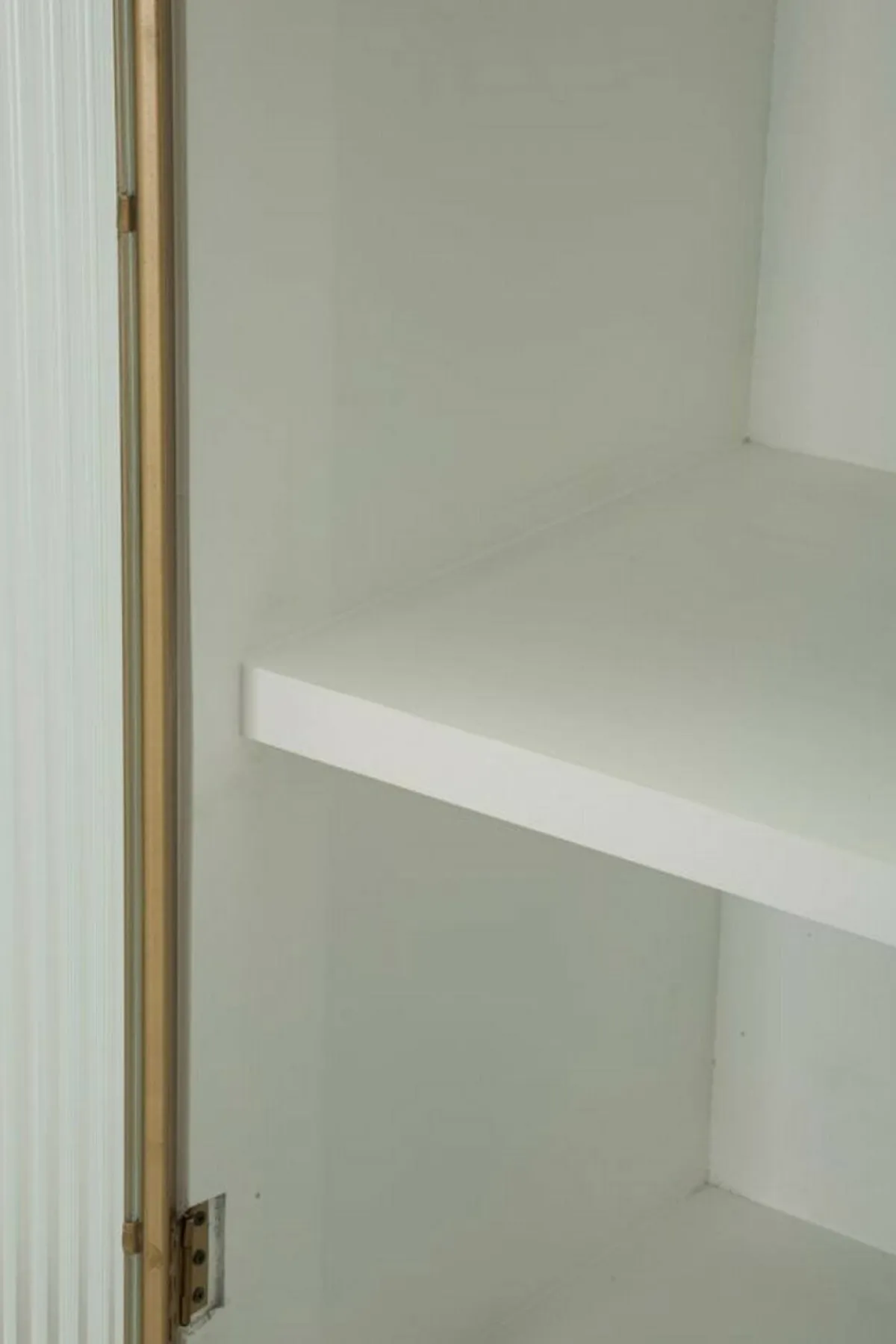 Vetrine > Dmora Mobile vetrina 2 ante 85x40x160h cm bianco e marrone - Sable Marrone, Bianco