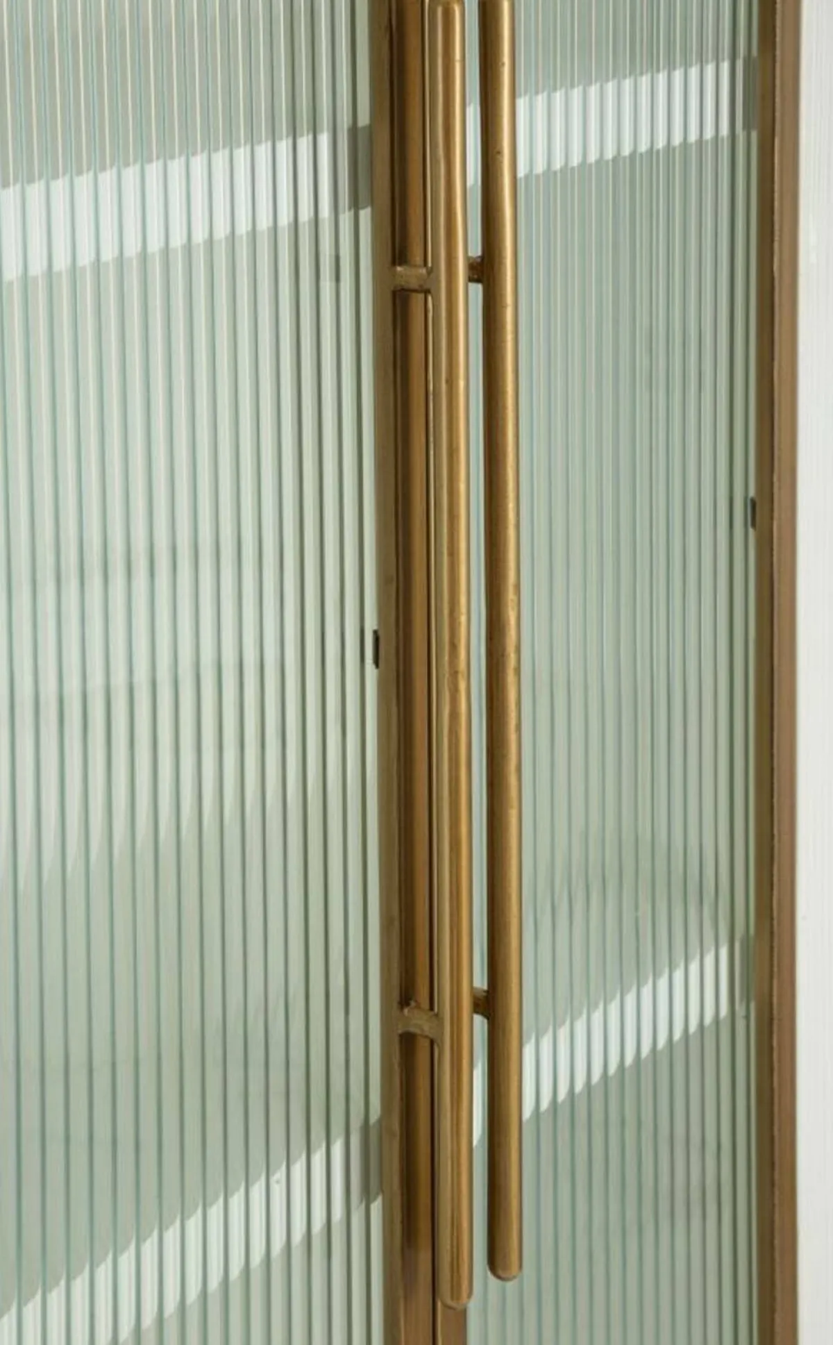 Vetrine > Dmora Mobile vetrina 2 ante 85x40x160h cm bianco e marrone - Sable Marrone, Bianco