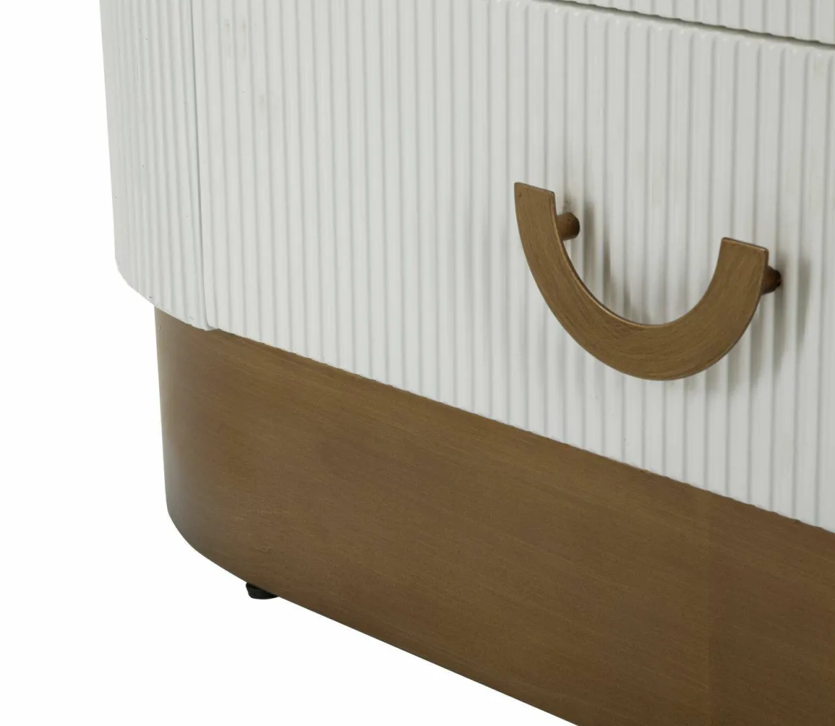 Vetrine > Dmora Mobile vetrina 2 ante 85x40x160h cm bianco e marrone - Sable Marrone, Bianco