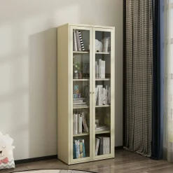 Mobile vetrina 2 ante 70x35x180h cm panna - Izano
