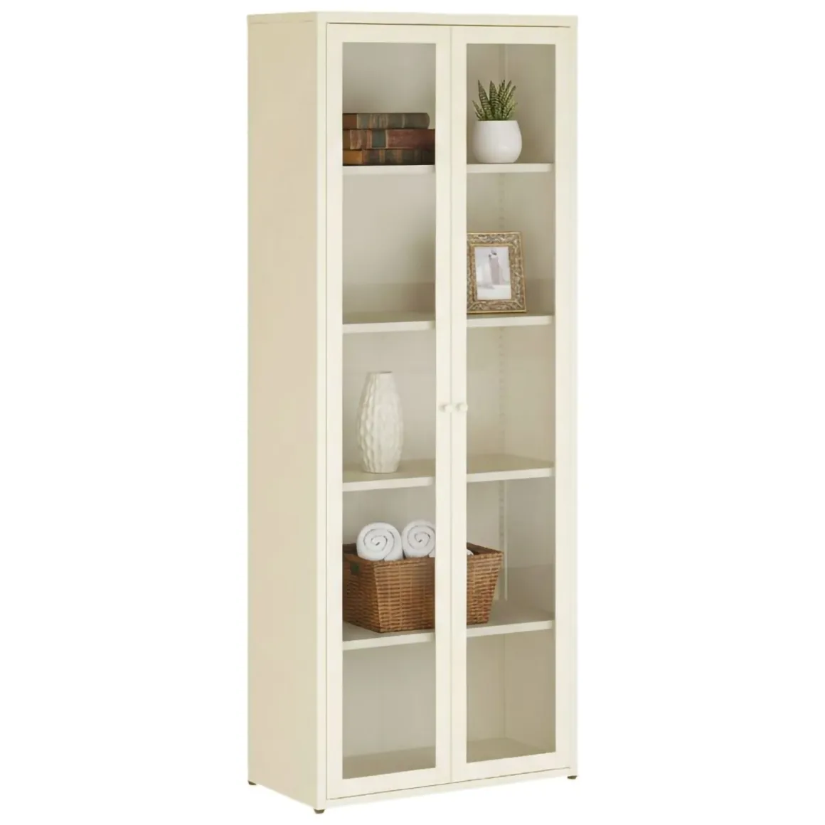 Mobile vetrina 2 ante 70x35x180h cm panna - Izano