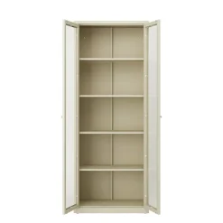Mobile vetrina 2 ante 70x35x180h cm panna - Izano