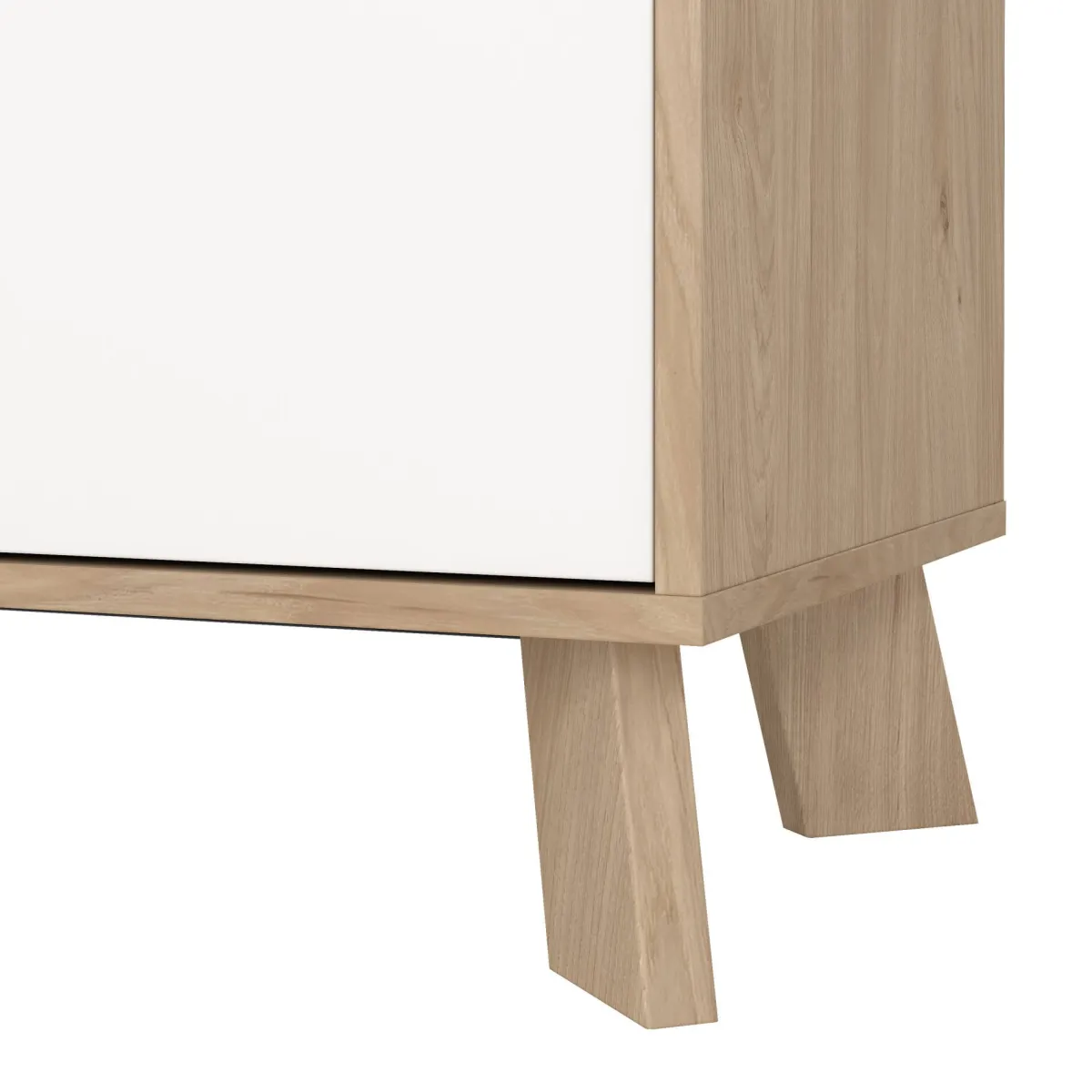 Vetrine > Dmora Mobile vetrina 2 ante 88x39x188h cm rovere e bianco - Mirinae Bianco, Marrone Rovere
