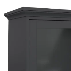 Vetrine > Dmora Mobile vetrina cucina classico 2 ante 96x41x200h cm - Honore Grigio