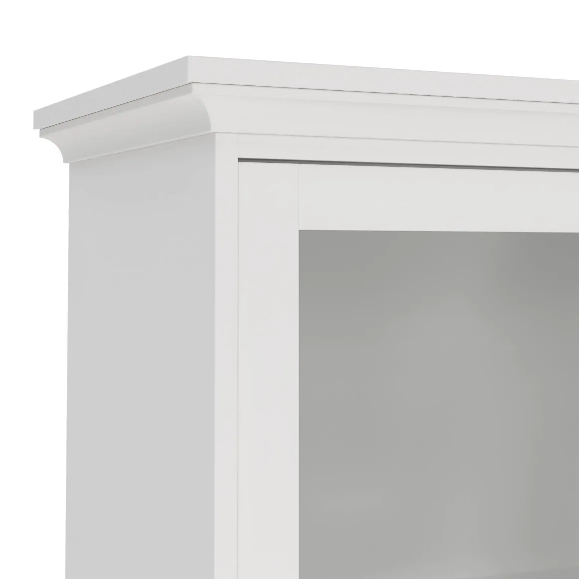 Mobile vetrina vintage 2 ante 96x41x200h cm bianco - Honore
