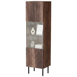Vetrine > Dmora Mobile vetrina 50x40x187h cm noce - Triulzi Marrone Noce