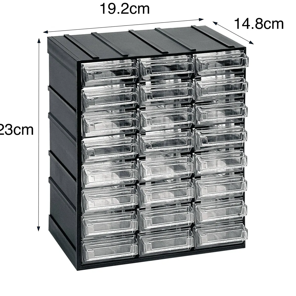 Altri Armadi Multiuso|Lavanderia > Dmora Organiser antracite cassetti scorrevoli 19x23h cm - Atanasia Grigio Antracite