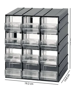 Organiser antracite con cassetti 19x23h cm - Atanasia