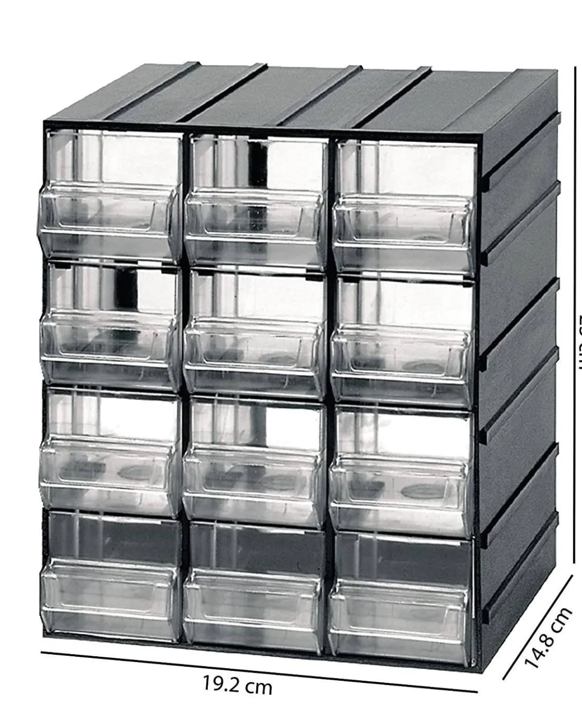 Organiser antracite con cassetti 19x23h cm - Atanasia
