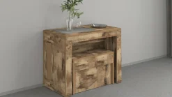 Panche > Dmora Panca allungabile acero 290x25x45h cm - Yutu Marrone Acero