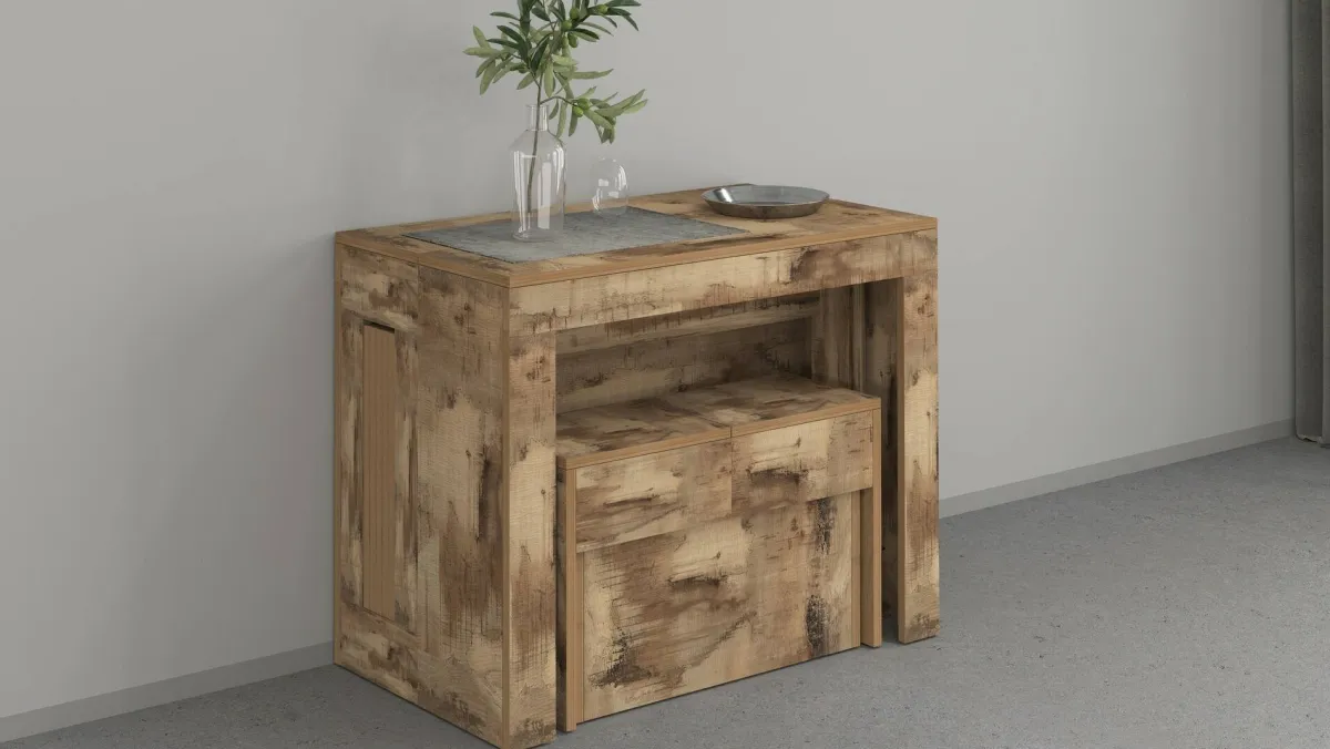 Panche > Dmora Panca allungabile acero 290x25x45h cm - Yutu Marrone Acero
