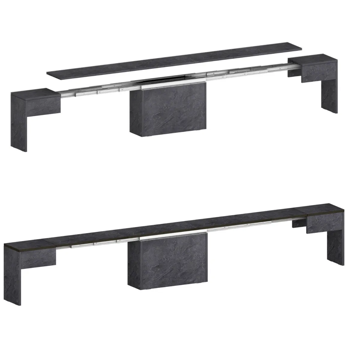 Panca allungabile ardesia 290x25x45h cm - Quedan
