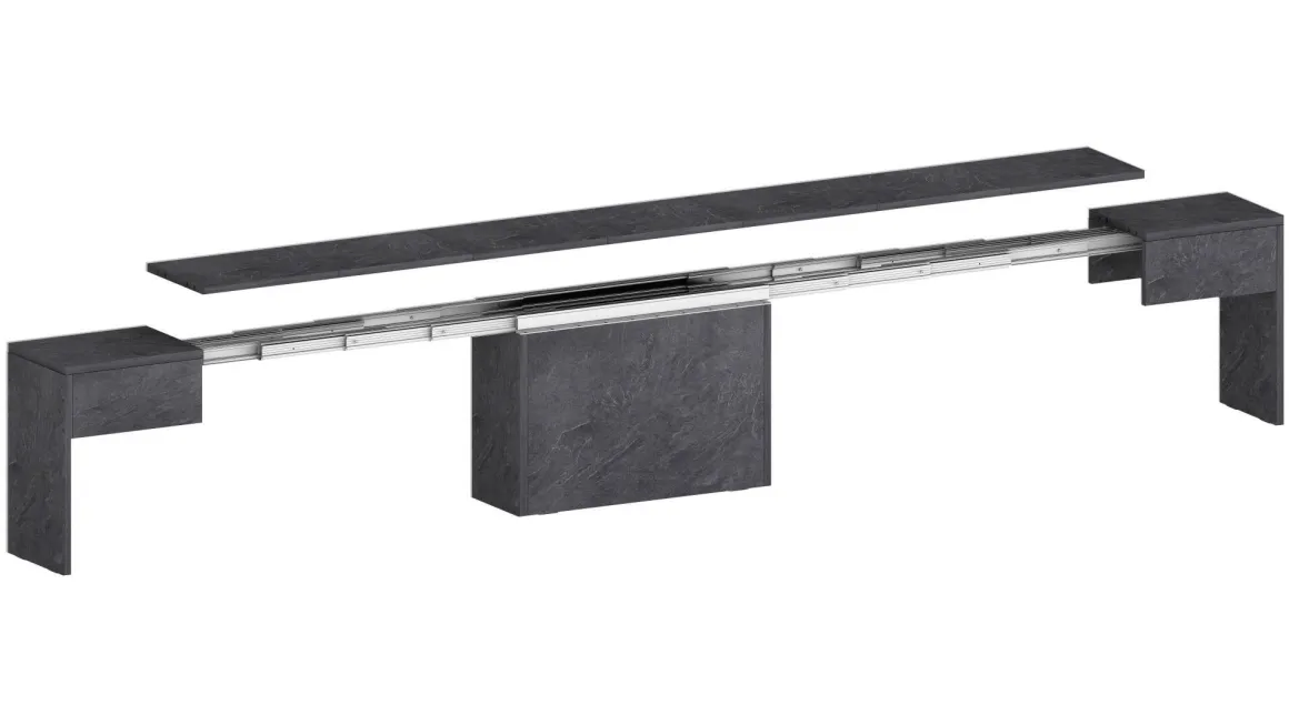 Panca allungabile ardesia 290x25x45h cm - Quedan