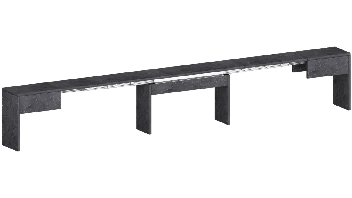 Panca allungabile ardesia 290x25x45h cm - Quedan