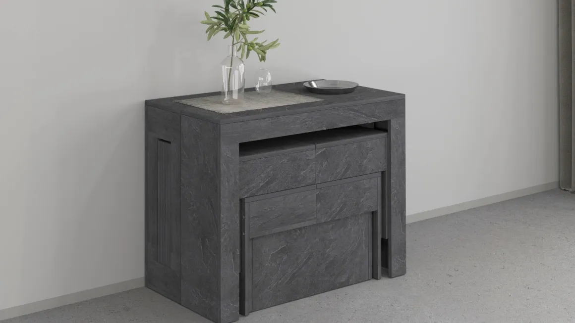Panca allungabile ardesia 290x25x45h cm - Quedan