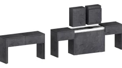 Panca allungabile ardesia 290x25x45h cm - Quedan