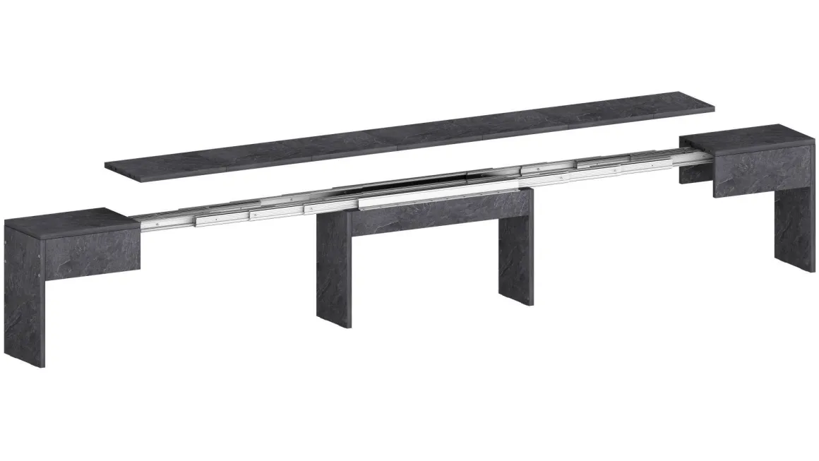 Panca allungabile ardesia 290x25x45h cm - Quedan