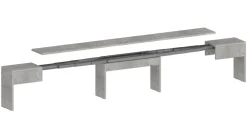 Panca allungabile cemento 290x25x45h cm - Quedan