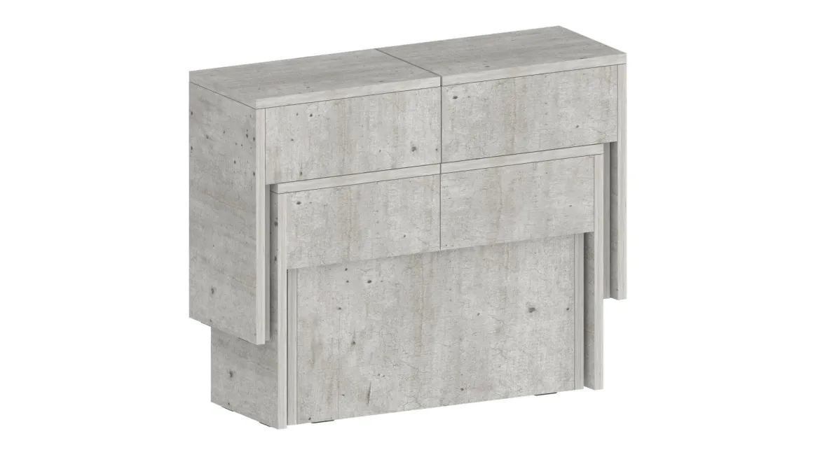 Panca allungabile cemento 290x25x45h cm - Quedan