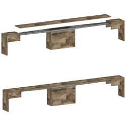 Panche > Dmora Panca allungabile effetto legno acero 290x25x45h cm - Quedan Marrone Acero