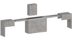 Panca allungabile grigia 290x25x45h cm - Quedan