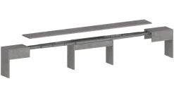 Panca allungabile grigia 290x25x45h cm - Quedan