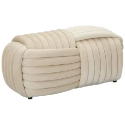 Panca design crema 90x45x45h cm - Calcea
