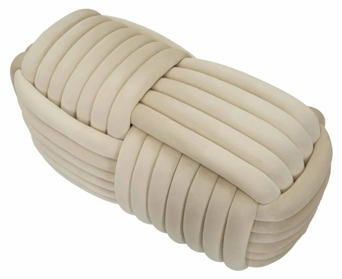 Panca design crema 90x45x45h cm - Calcea