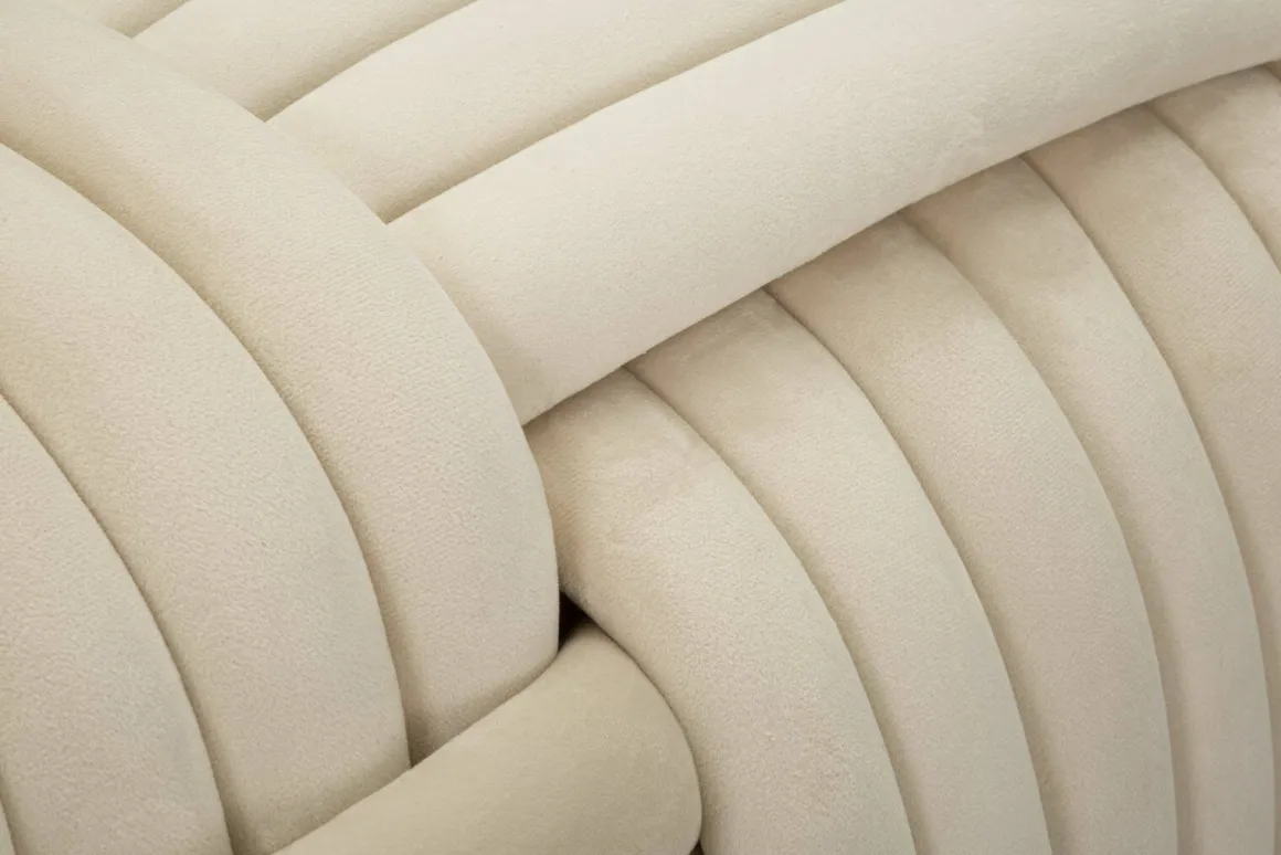 Panca design crema 90x45x45h cm - Calcea