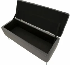 Panca elegante grigia e argento 112x42x50h cm - Aiano