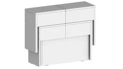 Panche > Dmora Panca estensibile bianca lucida 290x25x45h cm - Quedan Bianco Lucido