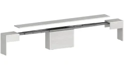 Panche > Dmora Panca estensibile da pranzo bianca lucida 290x25x45h cm - Quedan Bianco