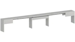 Panche > Dmora Panca estensibile da pranzo bianca lucida 290x25x45h cm - Quedan Bianco