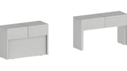 Panche > Dmora Panca estensibile da pranzo bianca lucida 290x25x45h cm - Quedan Bianco