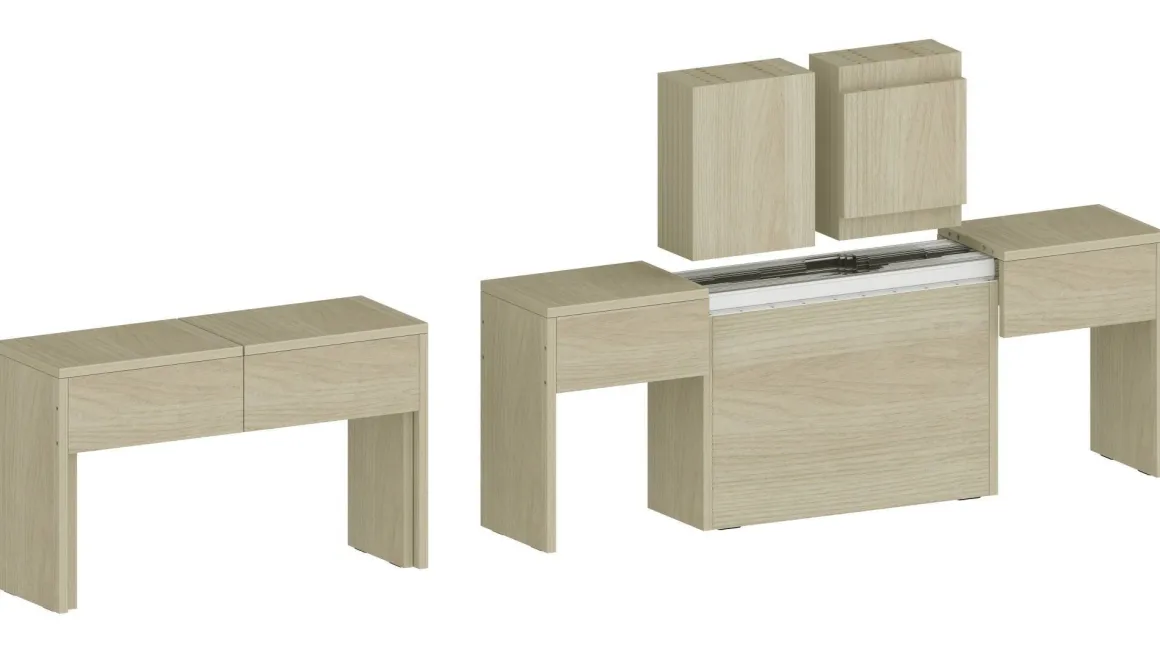 Panca estensibile olmo 290x25x45h cm - Quedan