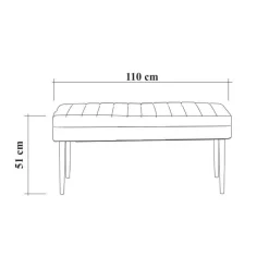 Panche > Dmora Panca Marrone Noce blu Peso Supportato 130 kg Colore Struttura blu 110x40x48h cm, Altezza Seduta 48 cm - Arielli Blu, Marrone Noce