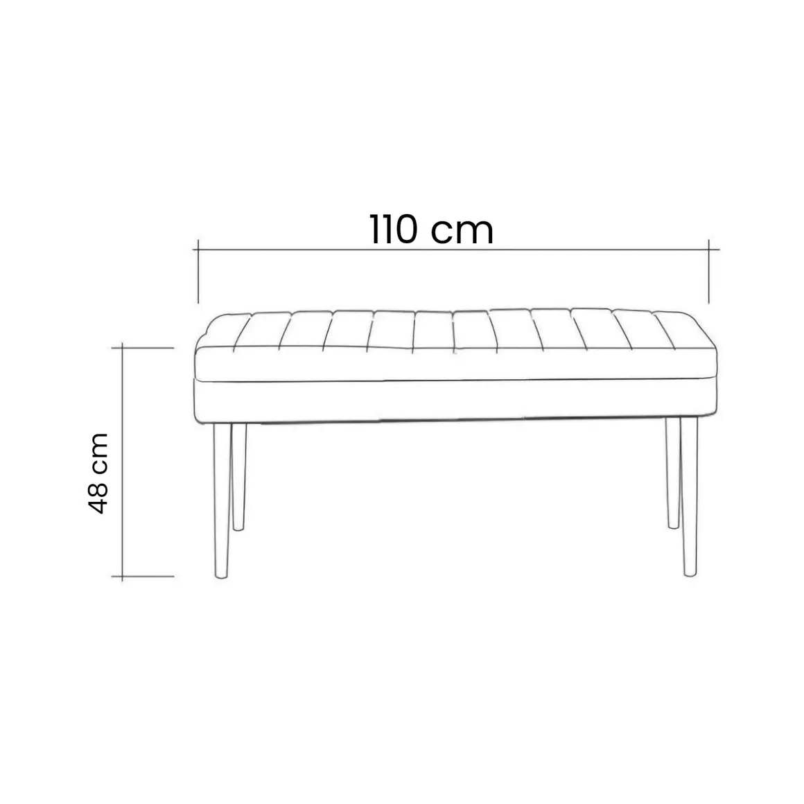 Panche|Salotto > Dmora Panca Marrone Noce Nero Antracite Peso Supportato 150 kg Colore Struttura Nero 105x40x85h cm, Altezza Seduta 40 cm - Barthelemy Nero Antracite, Marrone Noce