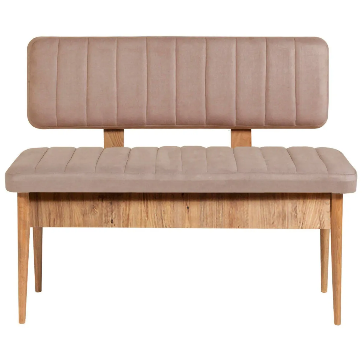 Panche > Dmora Panca Marrone Quercia Rosa Peso Supportato 150 kg Colore Struttura Rosa 110x40x85h cm, Altezza Seduta 51 cm - Salento Rosa, Marrone Quercia