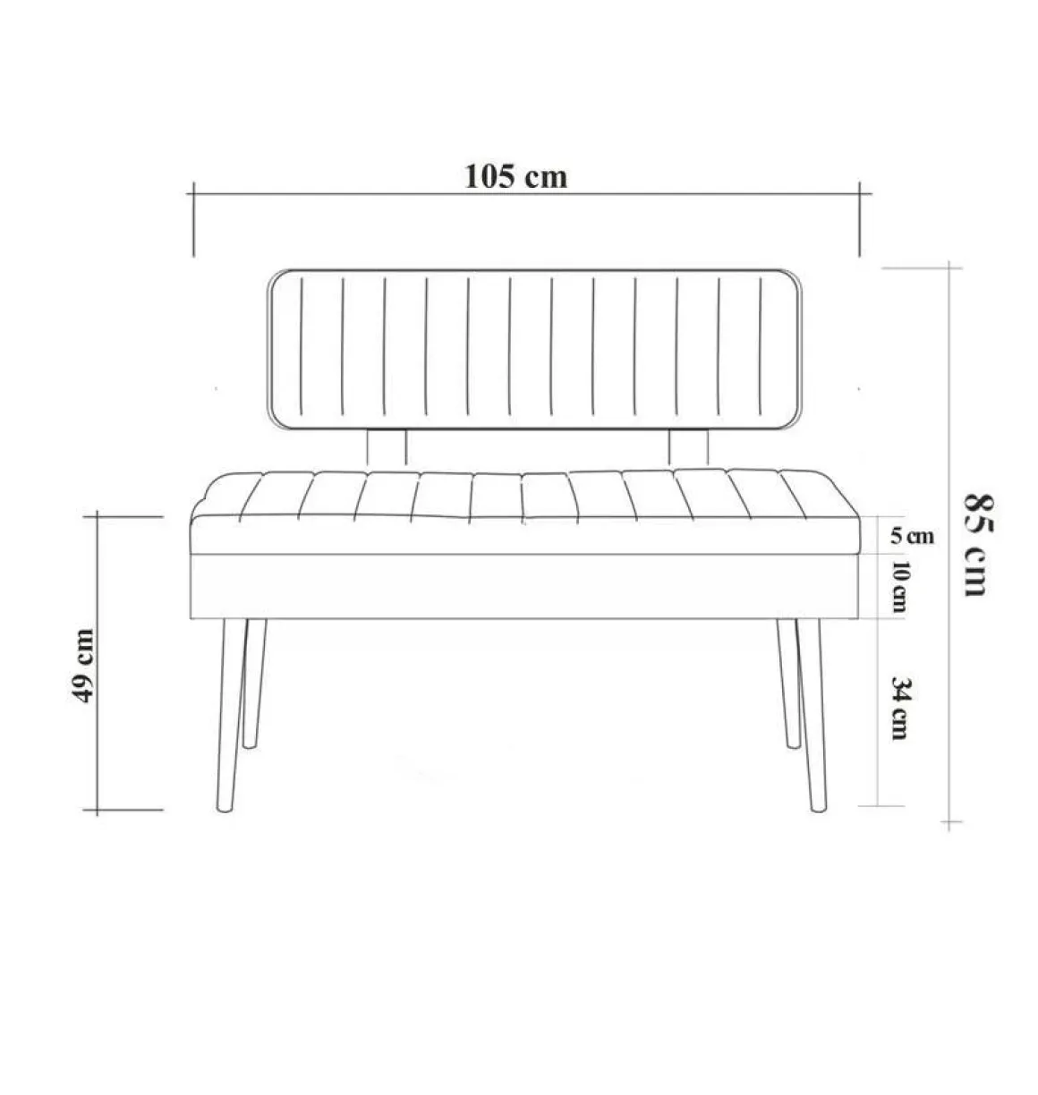Panche > Dmora Panca Marrone Quercia Verde Peso Supportato 150 kg Colore Struttura Verde 110x40x85h cm, Altezza Seduta 48 cm - Salento Verde, Marrone Quercia