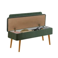 Panche > Dmora Panca Marrone Quercia Verde Peso Supportato 150 kg Colore Struttura Verde 110x40x85h cm, Altezza Seduta 48 cm - Salento Verde, Marrone Quercia