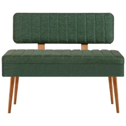 Panche > Dmora Panca Marrone Quercia Verde Peso Supportato 150 kg Colore Struttura Verde 110x40x85h cm, Altezza Seduta 48 cm - Salento Verde, Marrone Quercia